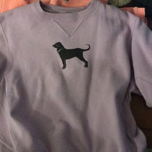 Black dog lavender sweatshirt